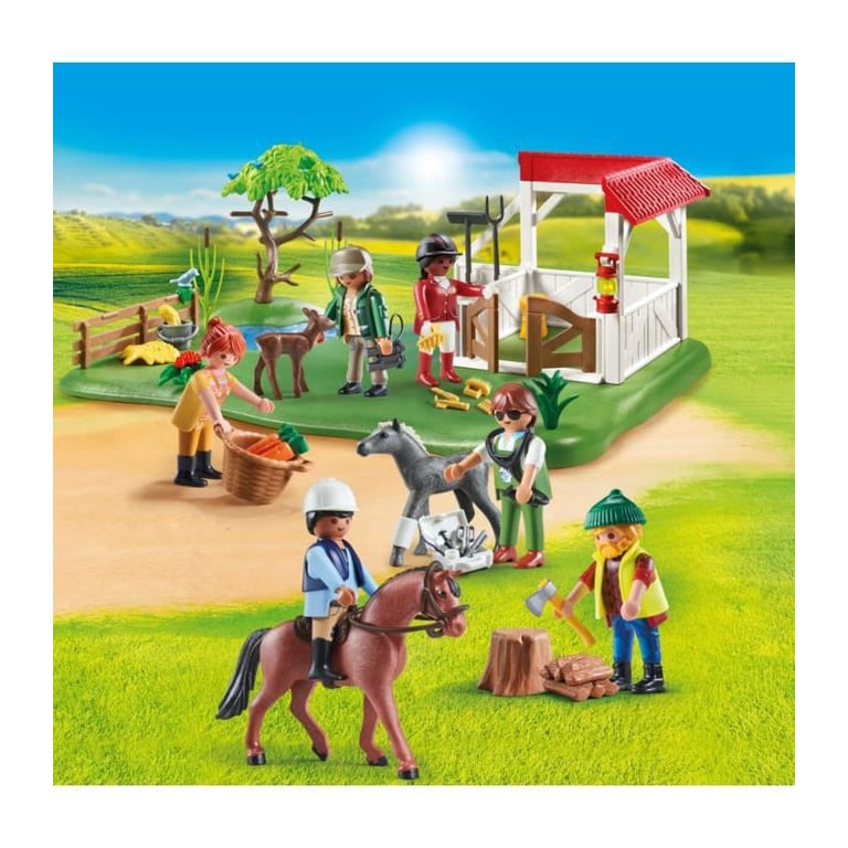 PLAYMOBIL - 70978 - My Figures: Ranch équestre - Figures - Combine tes personnages Animaux & Nature - Neuf