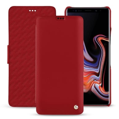Housse cuir Samsung Galaxy Note9 -  - Rouge - Cuir lisse