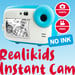AGFA PHOTO Pack Realikids Instant Cam + 3 rouleaux Papier Thermique ATP3WH supplémentaires - Appareil Photo Instantané Enfant, Ecran LCD 2,4', Batterie Lithium, Miroir Selfie et filtre photo - Bleu