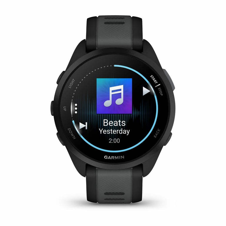 Garmin Forerunner 165 Music 3,05 cm (1.2 ) AMOLED 43 mm Numérique 390 x 390 pixels Écran tactile Noir GPS (satellite) - Neuf