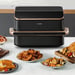 Cosori Dual Blaze Twinfry Chef Edition Double 10 L Autonome 2800 W Friteuse d'air chaud Gris foncé, Or rose