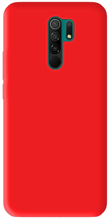 Coque silicone unie compatible Mat Rouge Xiaomi Redmi 9