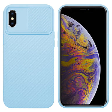 Coque pour Apple iPhone XS MAX en Bonbon Bleu Clair Housse de protection Étui en silicone TPU flexible et avec protection pour appareil photo