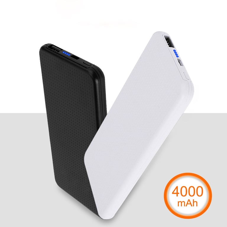 Power Bank 10000 mAh Batería Externa Smartphone Tablet Cargador Portátil  Blanco - Yonis