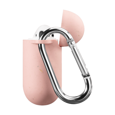 Coque antibactérienne vegan bio 100 % zéro déchet pour Apple AirPods, Rose rhubarbe