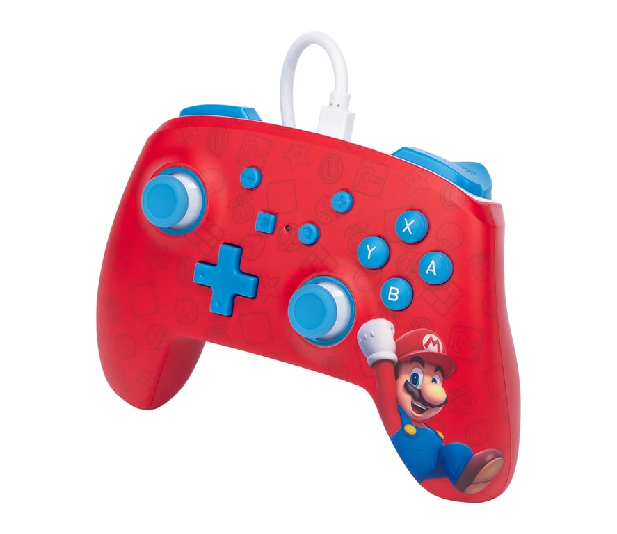 PowerA NSGP0001-01 accessoire de jeux vidéo Bleu, Rouge USB Manette de jeu Analogique Nintendo Switch - Neuf