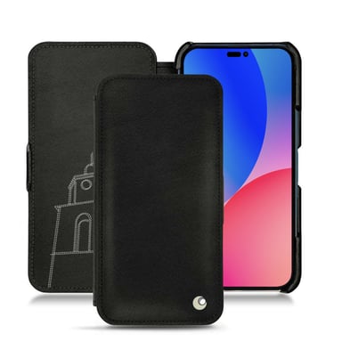Housse cuir Apple iPhone 14 Pro Max -  - Noir - Cuir lisse premium