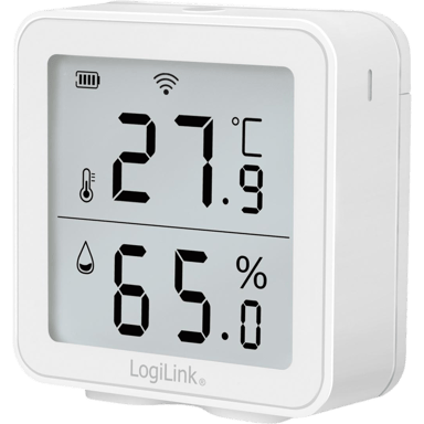 Thermo-Hygromètre LogiLink sc0116 Wi-Fi Blanc