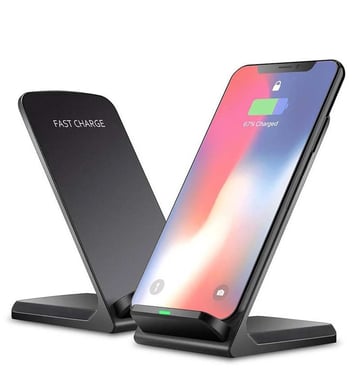 Support Bureau Chargeur sans Fil pour Smartphone Induction QI Bureau (NOIR)