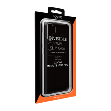 Custodia sottile e invisibile per Xiaomi Mi Note 10/10 Pro 1,2 mm, trasparente