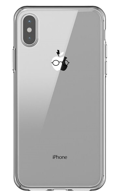 Coque Silicone IPHONE X Max Harry Potter Transparente Fun APPLE Eclair Lunette Pomme Protection Gel