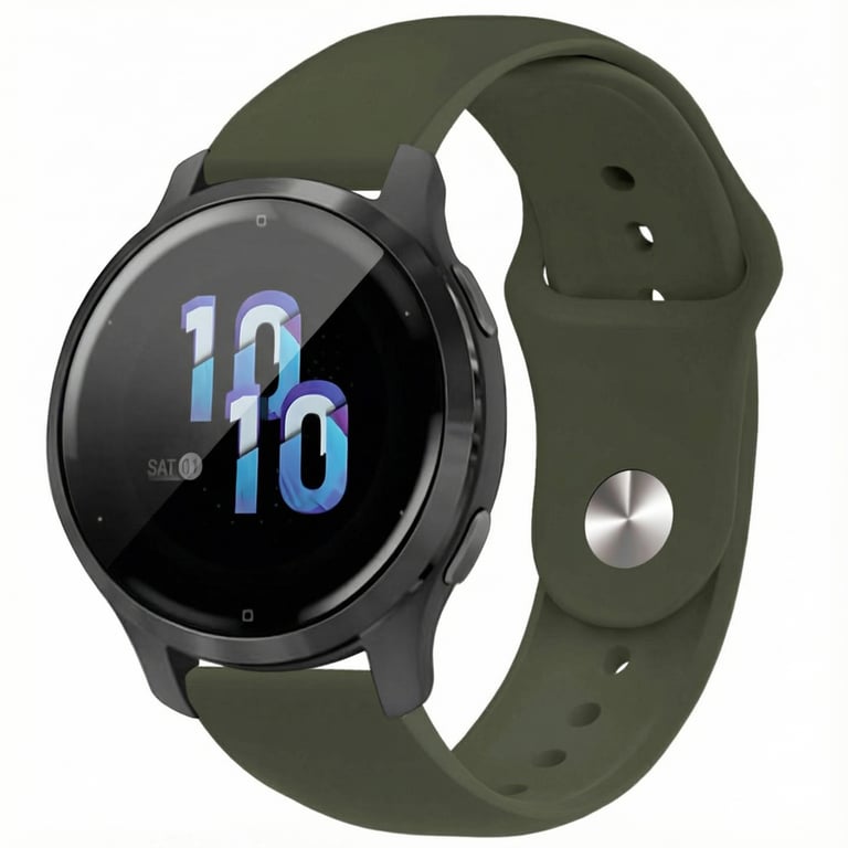 imoshion Bracelet sport en silicone - Connexion universelle 22 mm - Olive Green - Neuf