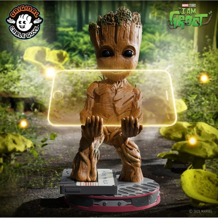 Figurine support manette ou smartphone Groot jeune - vue 3