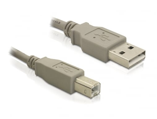 DeLOCK 82216 Cavo USB 3 m USB 2.0 USB A USB B Grigio