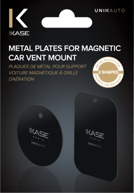 Piastre metalliche per supporto magnetico per auto con griglia di ventilazione (2 forme)