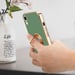 Coque pour Apple iPhone XR en Glossy Vert Clair - Or avec anneau Housse de protection Étui en silicone TPU flexible, avec protection pour appareil photo et support voiture magnétique