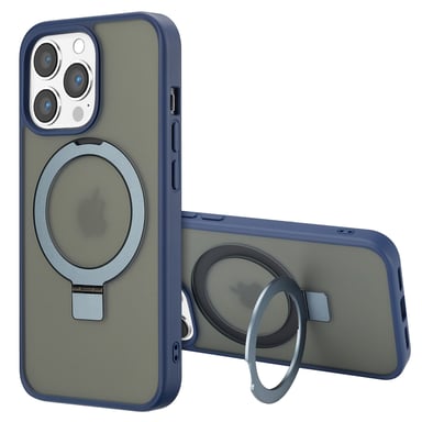 Accezz Coque Ring Stand avec MagSafe pour Apple iPhone 13 Pro - Bleu