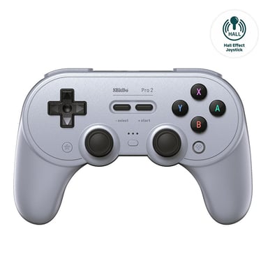 8BitDo PRO 2 Gamepad Hall Effect - Gris Nueva Edición