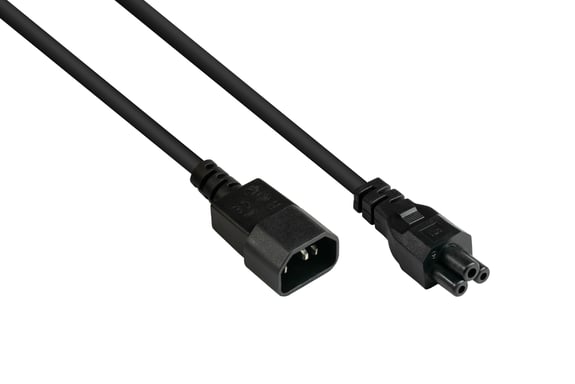 Alcasa P1405-S030 cable eléctrico Negro 3 m Acoplador C14 Acoplador C5