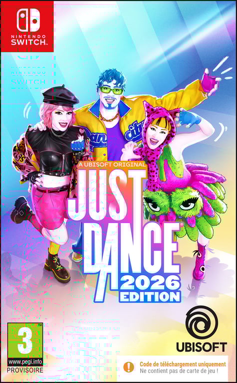 Ubisoft Just Dance 2026 Edition - Code in a Box Standard Chinois simplifié, Chinois traditionnel, Allemand, Néerlandais, Anglais, Espagnol, Français, Italien, Japonais, Coréen, Portugais, Russe Nintendo Switch - Neuf