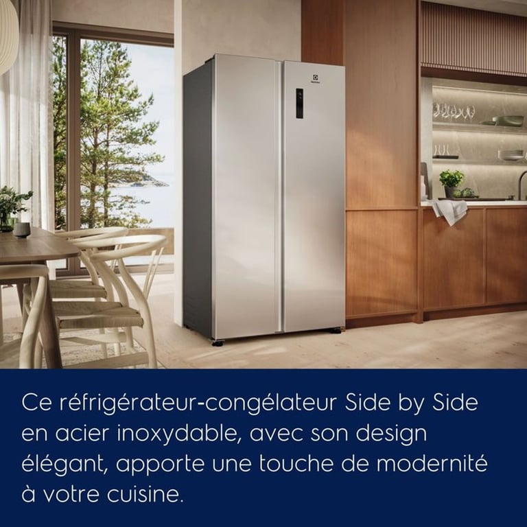 Réfrigérateur américain ELECTROLUX EAT6ME53U0 2 portes pose libre classe E 177 x 91 x 67 cm - vue 3