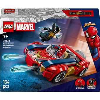 LEGO Marvel 76336 Spider-Man e la sua auto contro il velenoso Wolverine