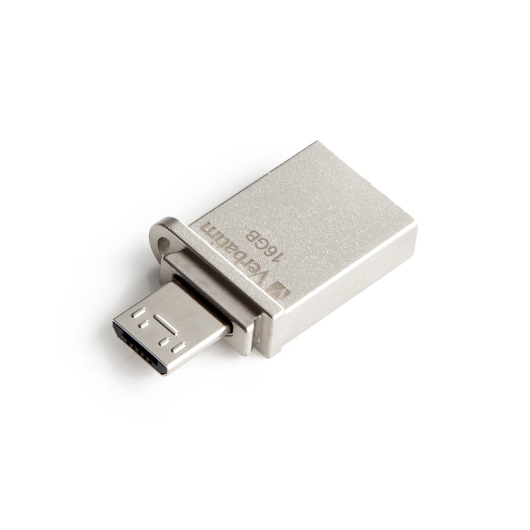 Verbatim Store 'n' Go OTG Micro lecteur USB flash 16 Go USB Type-A / Micro-USB 3.2 Gen 1 (3.1 Gen 1) Argent - Neuf