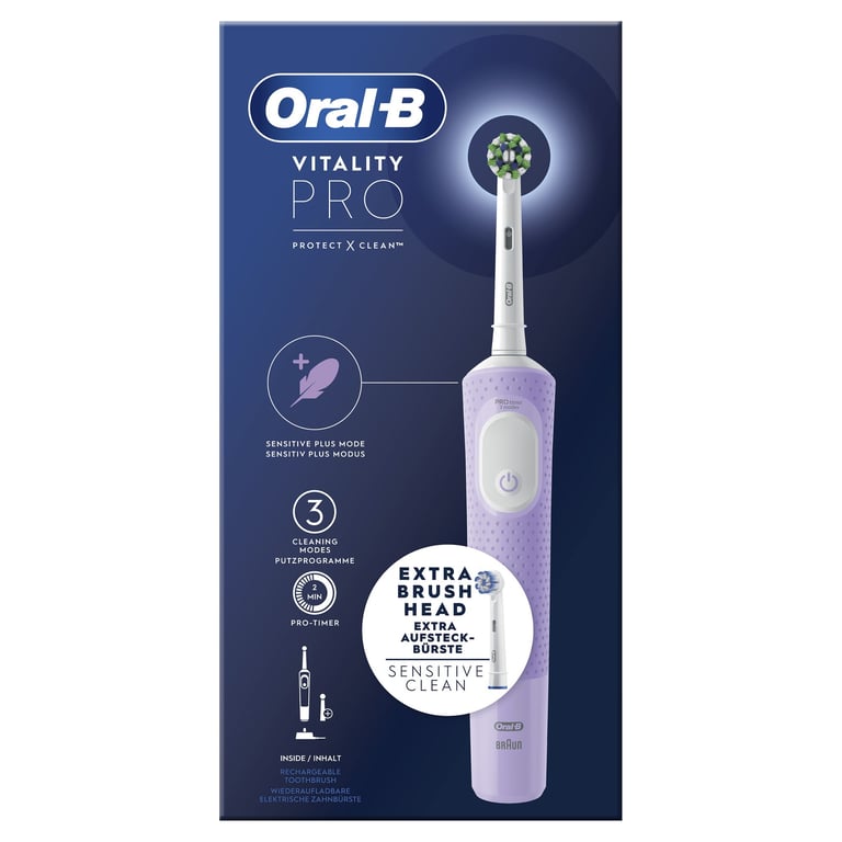 Oral-B Vitality Pro Adulte Brosse à dents rotative oscillante Violet - Neuf