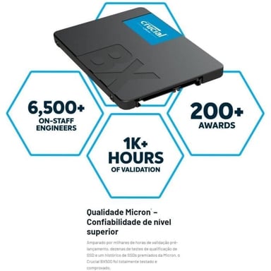 Crucial CT500BX500SSD1 SSD 500Gb 2,5'' Serie ATA III 3D NAND