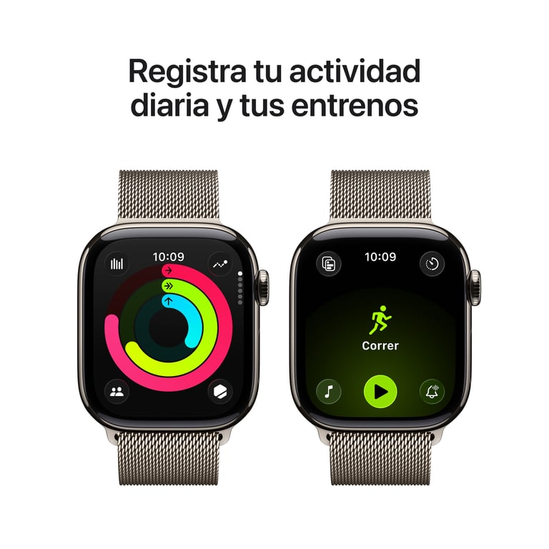 Watch Series 11 GPS + Cellular 42mm Boitier en Naturel avec Natural Milanese Loop - vue 10
