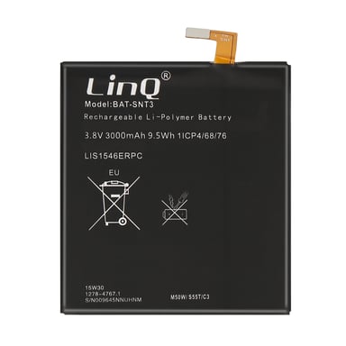 LinQ Batería interna para Sony Xperia T3 Capacidad 3000mAh Negro