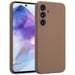 Accezz Coque Liquid Silicone pour Samsung Galaxy A55 - Marron clair