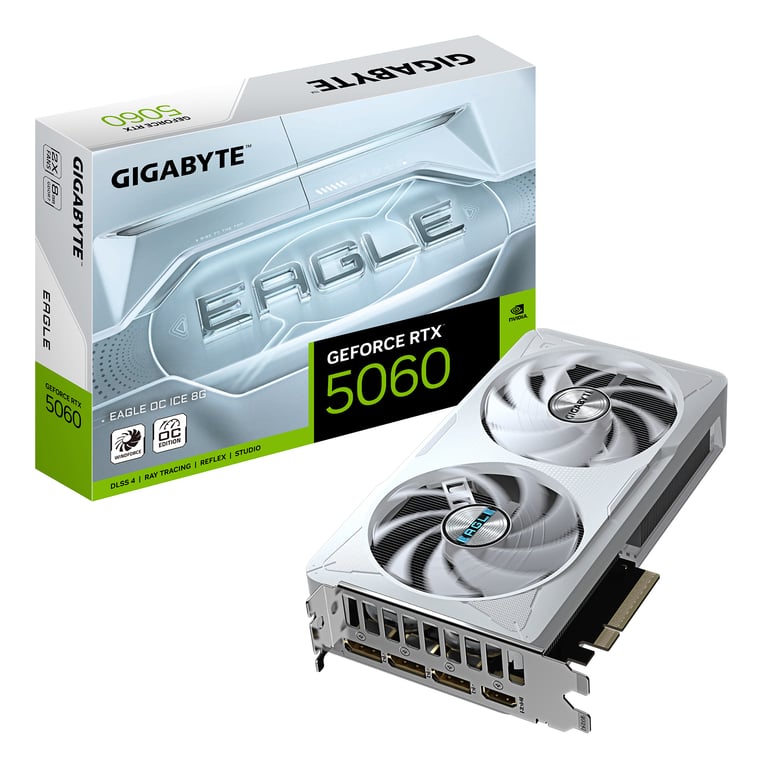 Gigabyte GV N5060EAGLEOC ICE 8GD Eagle OC ICE 8G GeForce RTX 5060 8.0GB GDDR7 PCI Express - vue 2
