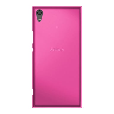Coque silicone unie compatible Givré Rose Sony Xperia XA1 Plus