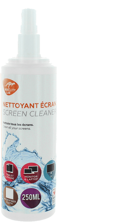 MOBILITY LAB - Nettoyant 250 ml + Chiffon 18x18cm microfibre