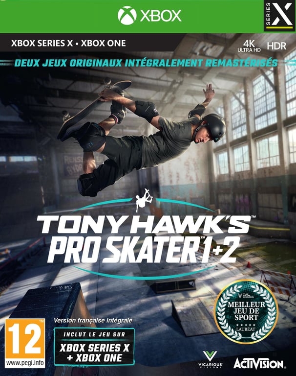 Tony Hawks Pro Skater 1 + 2 Jeu Xbox Series X et Xbox One Neuf