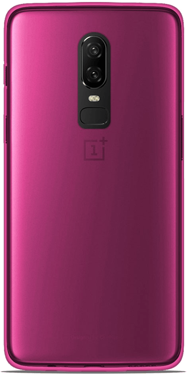 Coque silicone unie compatible Givré Rose OnePlus 6