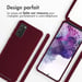 imoshion ?Coque en silicone avec cordon pour Samsung Galaxy S20 - Rouge foncé