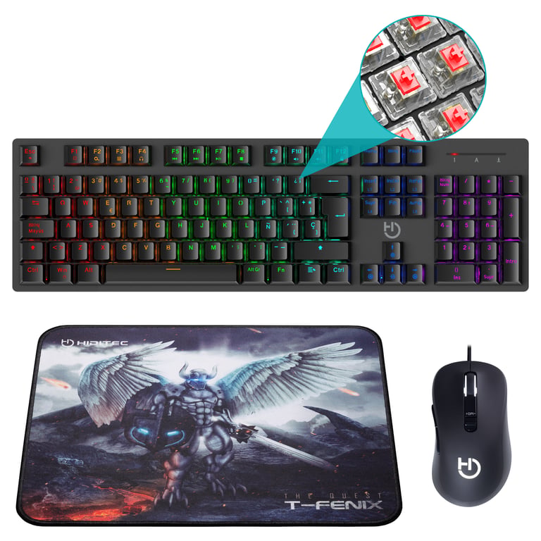 Hiditec Pack GK400 clavier Souris incluse Gaming USB