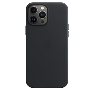 Coque de protection  en cuir pour iPhone 13 Pro Max - Noir