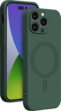 Coque MagSafe pour iPhone 14 Pro Silicone Verte Bigben