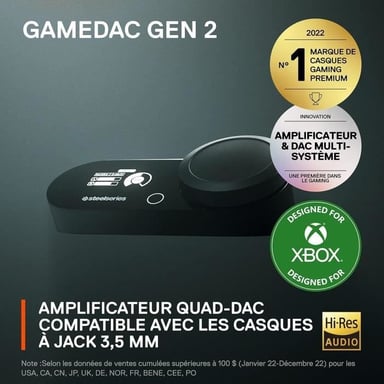 Steelseries GameDAC Gen 2 Hogar Negro