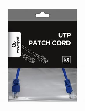 Gembird Patch Cord Cat.5e 0.25m cable de red Azul 0,25 m Cat5e U/UTP (UTP)