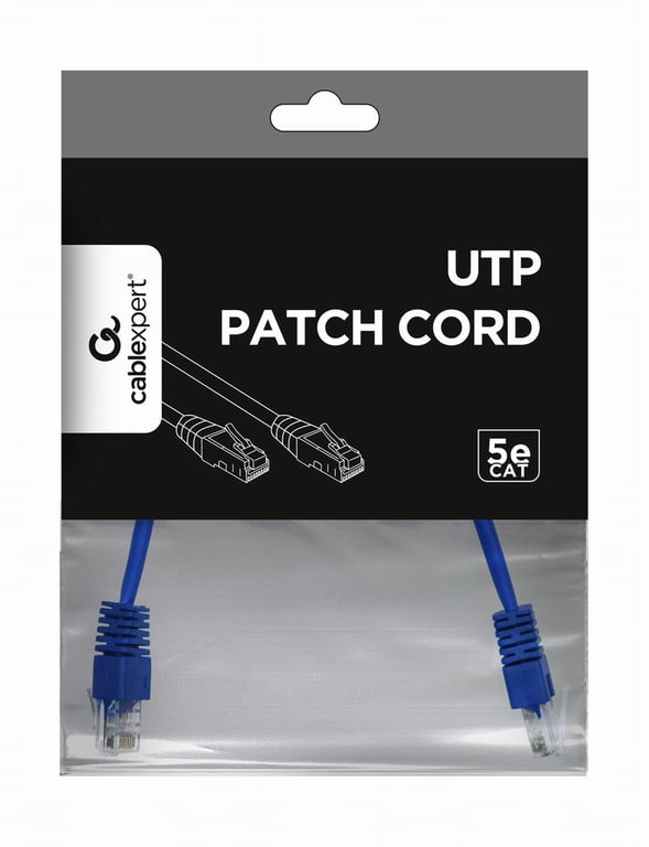 Gembird Patch Cord Cat.5e 0.25m câble de réseau Bleu 0,25 m Cat5e U/UTP (UTP) - Neuf Bleu - vue 3