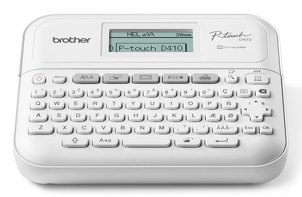 Brother PT-D410VP impresora de etiquetas ZINK (Zero-Ink) 180 x 180 DPI Alámbrico TZe QWERTY