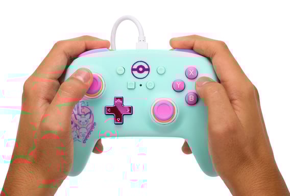 PowerA NSGP0146-01 accessorio per videogiochi Blu, Rosa USB Analogico Nintendo Switch gamepad