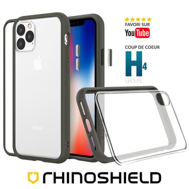 Funda RhinoShield compatible con [iPhone 12 Pro Max] Mod NX - Carcasa fina personalizable con tecnología de absorción de impactos [sin BPA] - Grafito