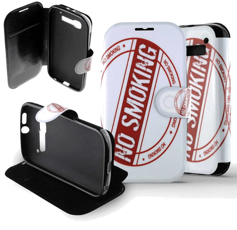 Etui Folio compatible No Smoking Alcatel One Touch Pop C5