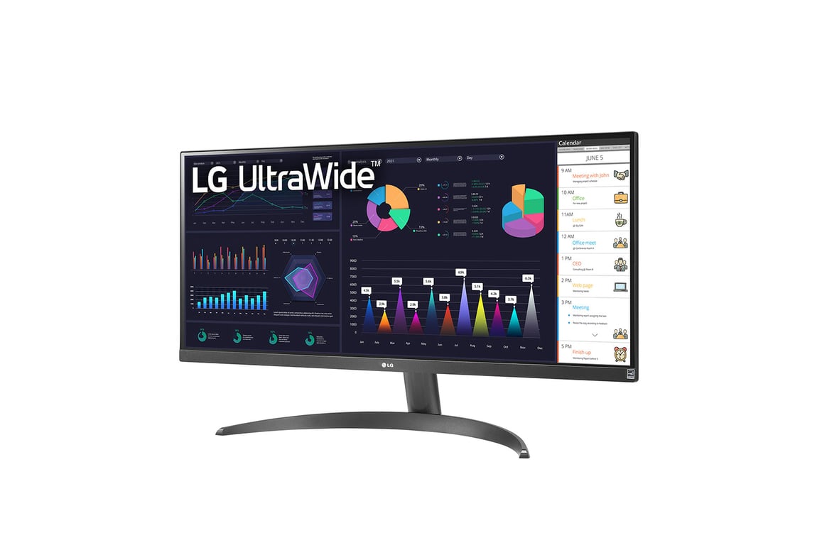 LG 29WQ500 écran plat de PC 73,7 cm (29 ) 2560 x 1080 pixels Full HD LED Noir - Neuf