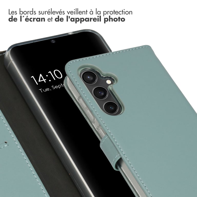 Selencia Étui de téléphone en cuir véritable pour Samsung Galaxy S23 FE Neuf - vue 5